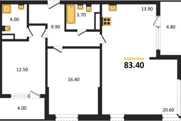 Фото №1: 2-комнатная квартира 87 м², 8/18 эт. - Краснодар, мкр. ЖК Первое Место,