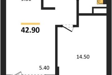 Фото №1: 1-комнатная квартира 44 м², 4/18 эт. - Краснодар, мкр. ЖК Первое Место,