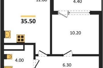 Фото №1: 1-комнатная квартира 37 м², 4/18 эт. - Краснодар, мкр. ЖК Первое Место,