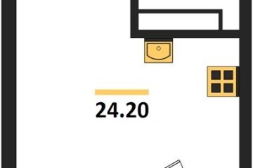 Фото №1: Студия 25 м², 17/18 эт. - Краснодар, мкр. ЖК Первое Место,