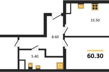Фото №1: 2-комнатная квартира 62 м², 8/18 эт. - Краснодар, мкр. ЖК Первое Место,
