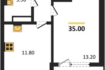 Фото №1: 1-комнатная квартира 36 м², 9/18 эт. - Краснодар, мкр. ЖК Первое Место,