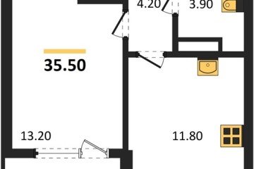 Фото №1: 1-комнатная квартира 37 м², 2/18 эт. - Краснодар, мкр. ЖК Первое Место,
