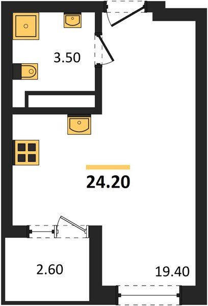 Фото №1: Студия 25&nbsp;м², 8/18&nbsp;эт. - Краснодар, Карасунский внутригородской округ, мкр. ЖК Первое Место