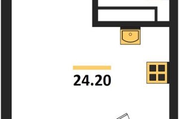 Фото №1: Студия 25 м², 3/18 эт. - Краснодар, мкр. ЖК Первое Место,