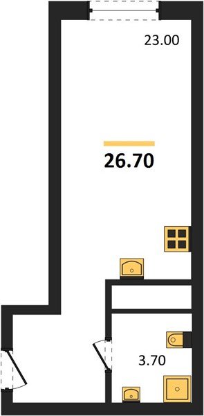 Фото №1: Студия 26&nbsp;м², 13/18&nbsp;эт. - Краснодар, Карасунский внутригородской округ, мкр. ЖК Первое Место