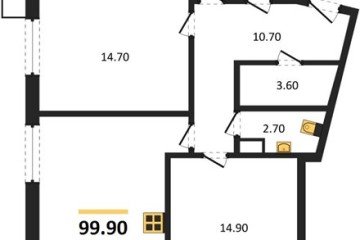 Фото №1: 3-комнатная квартира 99 м², 12/16 эт. - Краснодар, мкр. Парк Победы,