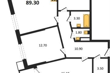Фото №1: 3-комнатная квартира 89 м², 12/16 эт. - Краснодар, мкр. Парк Победы,