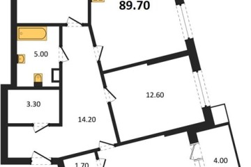 Фото №1: 3-комнатная квартира 89 м², 6/16 эт. - Краснодар, мкр. Парк Победы,
