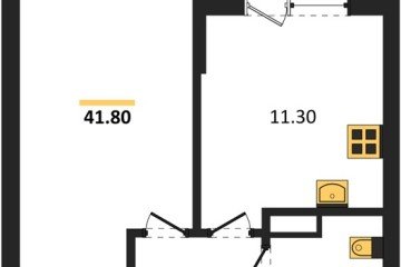 Фото №1: 1-комнатная квартира 41 м², 6/9 эт. - Краснодар, мкр. Парк Победы,
