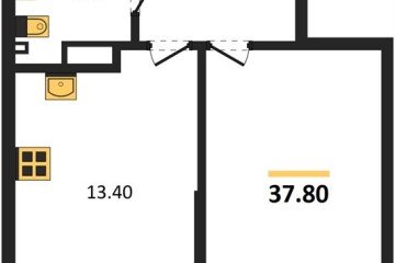 Фото №1: 1-комнатная квартира 37 м², 6/16 эт. - Краснодар, мкр. Парк Победы,