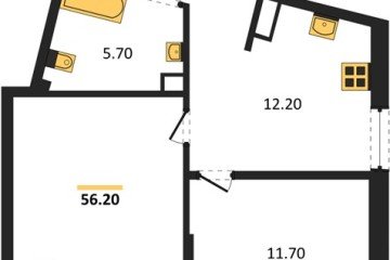 Фото №1: 2-комнатная квартира 56 м², 3/16 эт. - Краснодар, мкр. Парк Победы,