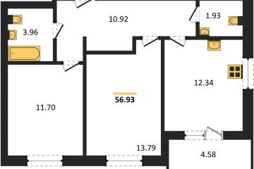 Фото №1: 2-комнатная квартира 56 м², 17/18 эт. - Краснодар, мкр. ЖК Тёплые Края,