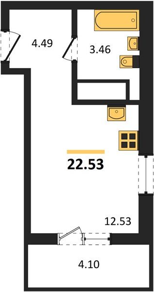 Фото №1: Студия 22&nbsp;м², 6/18&nbsp;эт. - Краснодар, Прикубанский внутригородской округ, мкр. ЖК Тёплые Края