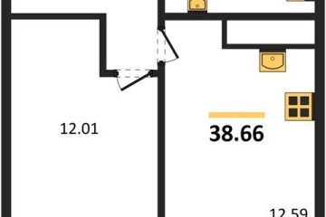 Фото №1: 1-комнатная квартира 39 м², 3/18 эт. - Краснодар, мкр. ЖК Тёплые Края,