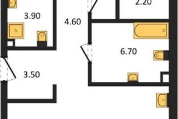 Фото №1: 2-комнатная квартира 75 м², 2/18 эт. - Краснодар, мкр. культурный квартал Эрмитаж, ул. им. Мурата Ахеджака, 26