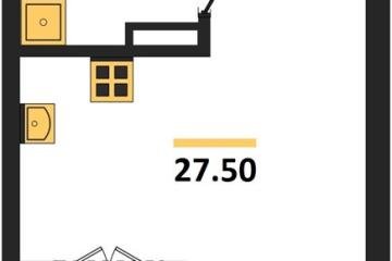 Фото №1: Студия 27 м², 4/9 эт. - Краснодар, мкр. жилой комплекс Друзья, ул. имени Генерала Брусилова, 28к4