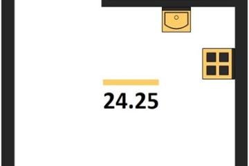 Фото №1: Студия 24 м², 2/9 эт. - Краснодар, мкр. жилой комплекс Друзья, ул. имени Генерала Брусилова, 28к4
