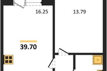 Фото №1: 1-комнатная квартира 39 м², 8/9 эт. - Краснодар, мкр. жилой комплекс Друзья, ул. имени Генерала Брусилова, 28к4