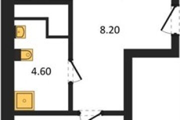 Фото №1: 1-комнатная квартира 48 м², 13/17 эт. - Яблоновский, мкр. ЖК Грин Эппл,