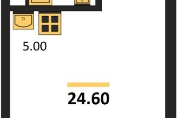 Фото №1: Студия 24 м², 14/17 эт. - Яблоновский, мкр. ЖК Грин Эппл,