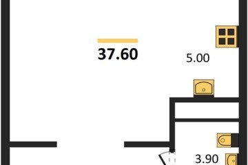Фото №1: Студия 37 м², 15/17 эт. - Яблоновский, мкр. ЖК Грин Эппл,