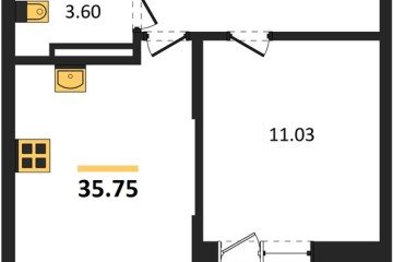 Фото №1: 1-комнатная квартира 35 м², 10/12 эт. - Краснодар, мкр. ЖК Смородина,