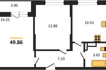 Фото №1: 2-комнатная квартира 49 м², 10/12 эт. - Краснодар, мкр. ЖК Смородина,