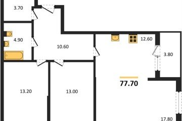 Фото №1: 2-комнатная квартира 79 м², 2/18 эт. - Краснодар, мкр. Карасунский внутригородской округ, ул. Виктора Казанцева