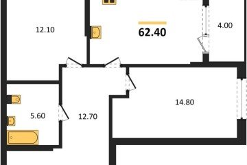 Фото №1: 2-комнатная квартира 64 м², 2/18 эт. - Краснодар, мкр. Карасунский внутригородской округ, ул. Виктора Казанцева