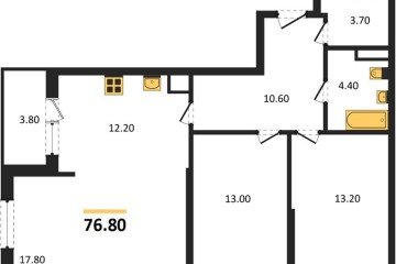 Фото №1: 2-комнатная квартира 78 м², 8/18 эт. - Краснодар, мкр. Карасунский внутригородской округ, ул. Виктора Казанцева
