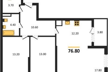 Фото №1: 2-комнатная квартира 78 м², 8/18 эт. - Краснодар, мкр. Карасунский внутригородской округ, ул. Виктора Казанцева