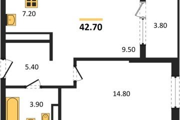 Фото №1: 1-комнатная квартира 44 м², 4/18 эт. - Краснодар, мкр. Карасунский внутригородской округ, ул. Виктора Казанцева