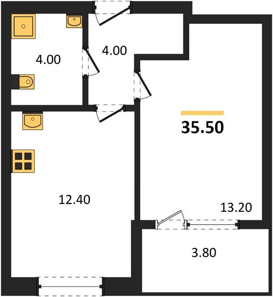 Фото №1: 1-комнатная квартира 37&nbsp;м², 2/18&nbsp;эт. - Краснодар, Карасунский внутригородской округ, мкр. ЖК Первое Место