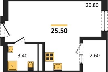 Фото №1: Студия 26 м², 7/18 эт. - Краснодар, мкр. ЖК Первое Место,