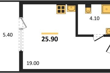 Фото №1: Студия 28 м², 2/18 эт. - Краснодар, мкр. ЖК Первое Место,