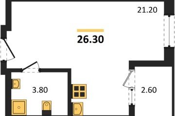 Фото №1: Студия 27 м², 2/18 эт. - Краснодар, мкр. ЖК Первое Место,