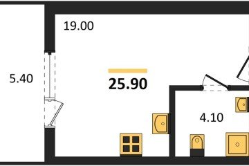 Фото №1: Студия 28 м², 2/18 эт. - Краснодар, мкр. ЖК Первое Место,