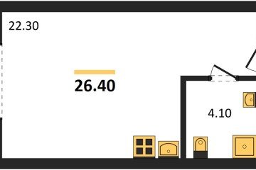 Фото №1: Студия 26 м², 2/18 эт. - Краснодар, мкр. ЖК Первое Место,