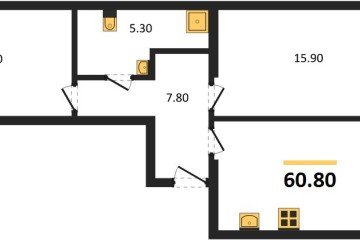 Фото №1: 2-комнатная квартира 62 м², 2/18 эт. - Краснодар, мкр. ЖК Первое Место,