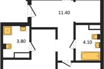 Фото №1: 2-комнатная квартира 79 м², 9/18 эт. - Краснодар, мкр. ЖК Первое Место,