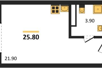 Фото №1: Студия 25 м², 3/18 эт. - Краснодар, мкр. ЖК Первое Место,