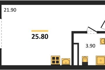 Фото №1: Студия 25 м², 3/18 эт. - Краснодар, мкр. ЖК Первое Место,