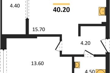 Фото №1: 1-комнатная квартира 42 м², 2/18 эт. - Краснодар, мкр. ЖК Первое Место,