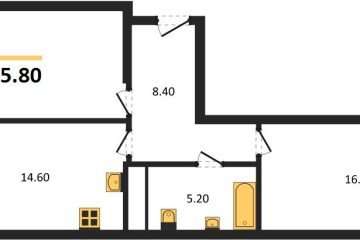 Фото №1: 2-комнатная квартира 67 м², 9/18 эт. - Краснодар, мкр. ЖК Первое Место,