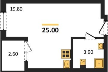 Фото №1: Студия 26 м², 2/18 эт. - Краснодар, мкр. ЖК Первое Место,