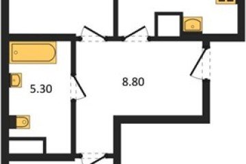 Фото №1: 2-комнатная квартира 64 м², 3/18 эт. - Краснодар, мкр. ЖК Первое Место,