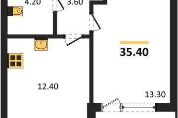 Фото №1: 1-комнатная квартира 37 м², 2/18 эт. - Краснодар, мкр. ЖК Первое Место,