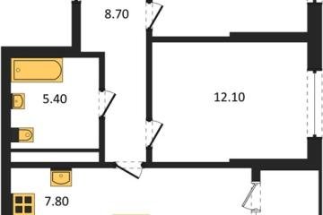 Фото №1: 2-комнатная квартира 62 м², 9/18 эт. - Краснодар, мкр. ЖК Первое Место,