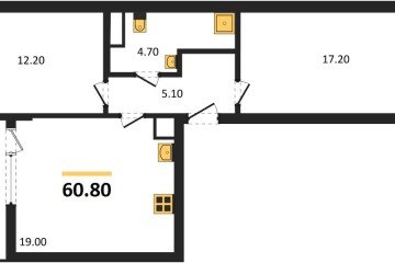 Фото №1: 2-комнатная квартира 63 м², 9/18 эт. - Краснодар, мкр. ЖК Первое Место,